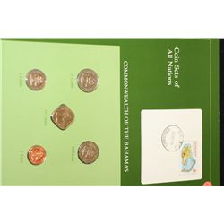 Commonwealth of the Bahamas; Coin Sets of All Nations W/Stamp Dated 1985