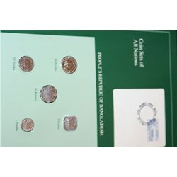 People's Republic of Bangladesh; Coin Sets of All Nations W/Stamp Dated 1990