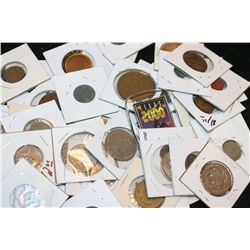 Grab Bag of Foreign Coin, US Coin, Wooden Nickel, Tokens, Various Dates & Conditions, Lot of 50