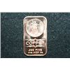 Image 1 : 2012 Copper Ingot, .999 Fine 1 Oz.
