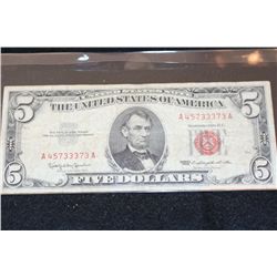 1963 United States Note $5, Red Seal