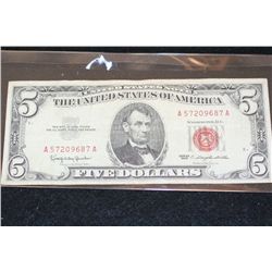 1963 United States Note $5, Red Seal