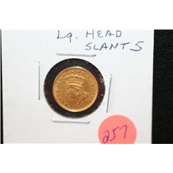 1856 Indian Princess $1 Gold Coin, Large Head Slants