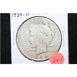 1934-D Peace $1