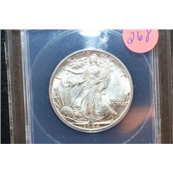 1944-D Walking Liberty Half Dollar, ANACS Graded MS62