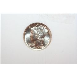 1938-D Mercury Dime, NGC Graded MS65