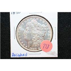1890 Silver Morgan $1, Polished