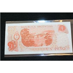 Argentina Un Peso Foreign Bank Note