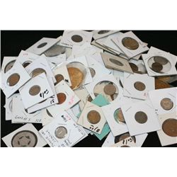 Grab Bag of Various US & Foreign Coins, Tokens, Wooden Nickels, Etc., Lot of 100