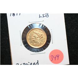 1899 Liberty $2 1/2 Gold Coin, Repaired
