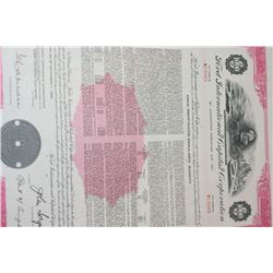 Ford International Capital Corp. Debenture Bond Dated 1969