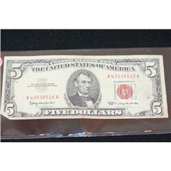 1963 United States Note $5, Red Seal