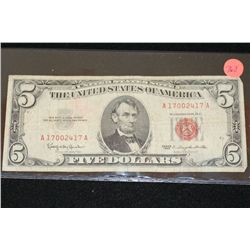 1963 United States Note $5, Red Seal