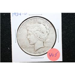 1934-D Peace $1