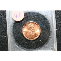 1955 Wheat Back Penny, ACG Graded  MS66 Red