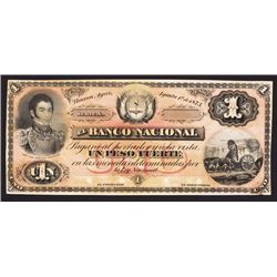 Banco Nacional, 1873 Issue Proof Banknote.