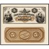 Image 1 : Imperio Do Brasil, Estampa 7A, 1874 Issue Proof Banknote.