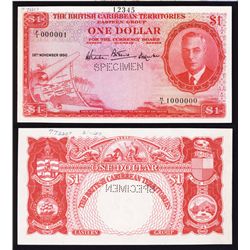 British Caribbean Territories, Eastern Group Specimen Banknote.