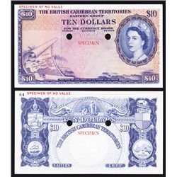 British Caribbean Territories, Eastern Group Color Trial Specimen Banknote.