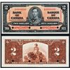 Image 1 : Bank of Canada, $2 1937 Issue Specimen Banknote.