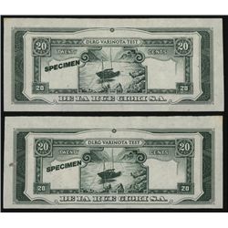 Central Bank of China Polymer De La Rue Test Note Specimen.