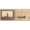 Image 1 : China, Photographs of Pagoda and Chinese Junk Ship ca.1870-90 Albumen Prints.