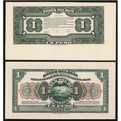 Banco Del Ruiz, 1905 Issue Proof Banknote.