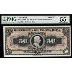 Republica De Costa Rica, ND 1917 Silver Certificate Issue Proof.