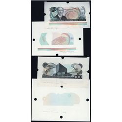 Banco Central De Costa Rica Proof or Specimen Banknote with Under tint Separation