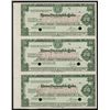 Image 1 : Banco Nacional de Cuba Uncut Sheet of 3 Specimen Travelers Checks.
