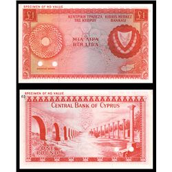 Central Bank of Cyprus, 1966-78 Issue Color Trial Banknote.