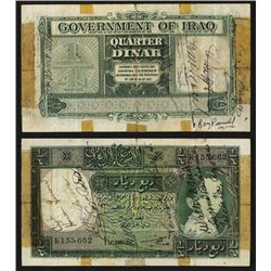 Government of Iraq, Law#44 of 1931 (1942) Issue Short Snorter.