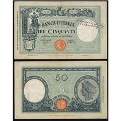 Banca D'Italia 1943 Issue Short Snorter.