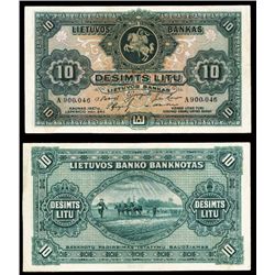 Lietuvos Bankas, 1927 Issue Banknote.