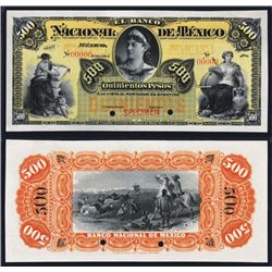 Banco Nacional De Mexico, ND (1895-1913) Issue Specimen.