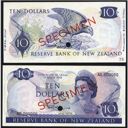 Reserve Bank of New Zealand ND (1967-81) Issue Specimen Banknote.