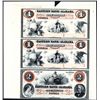 Image 1 : Eastern Bank of Alabama Uncut Proprietary Proof Sheet Banknote Trio.