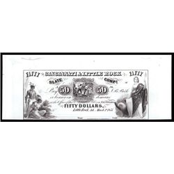 Cincinnati & Little Rock Slate Co. $50 Proprietary Proof Banknote