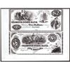 Image 1 : Diamond State Bank, $2-$5 Uncut Proprietary Proof Sheet Banknote Pair