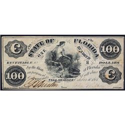 State of Florida, 1861 Obsolete Banknote.