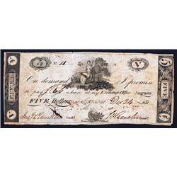 J.F. Rondolf, 181x $5 Obsolete Banknote.