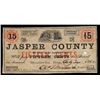 Image 1 : Jasper County, By Order of the Inferior Court, 1862 Obsolete Scrip Note.