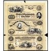 Image 1 : Bank of Bloomington Uncut Sheet of 3 Proprietary Proofs.