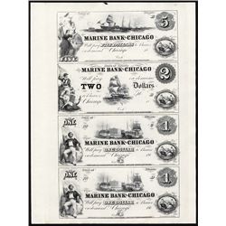 Marine Bank of Chicago Proprietary Proof Sheet.