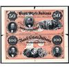 Image 1 : Bank of the State of Indiana Uncut Proprietary Sheet of 2 Proofs.