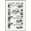 Image 1 : Pioneer Association Uncut Sheet of 4 Proprietary Proofs.