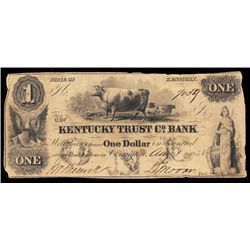 Kentucky Trust Co. Bank, 1852 Obsolete Banknote.