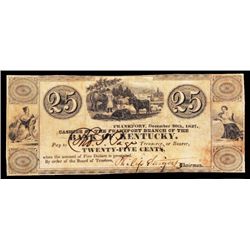 Bank of Kentucky, Philip Sturgest 1837 Obsolete Scrip Note.