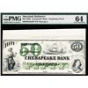 Image 1 : Chesapeake Bank Proprietary Obsolete Banknote Proof.