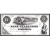 Image 1 : Bank of Clarendon $6 Proprietary Proof.